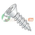 Newport Fasteners Sheet Metal Screw, #4 x 1-1/4 in, Zinc Plated Steel Flat Head Phillips Drive, 8000 PK 149592